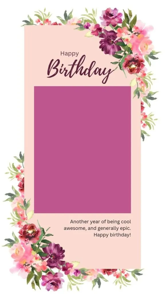 Birthday photo frame images 56