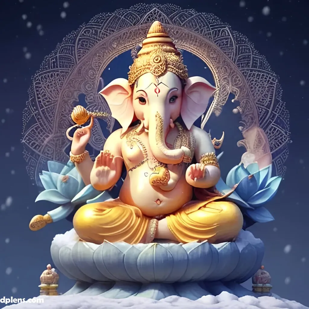blue colour ganesh images