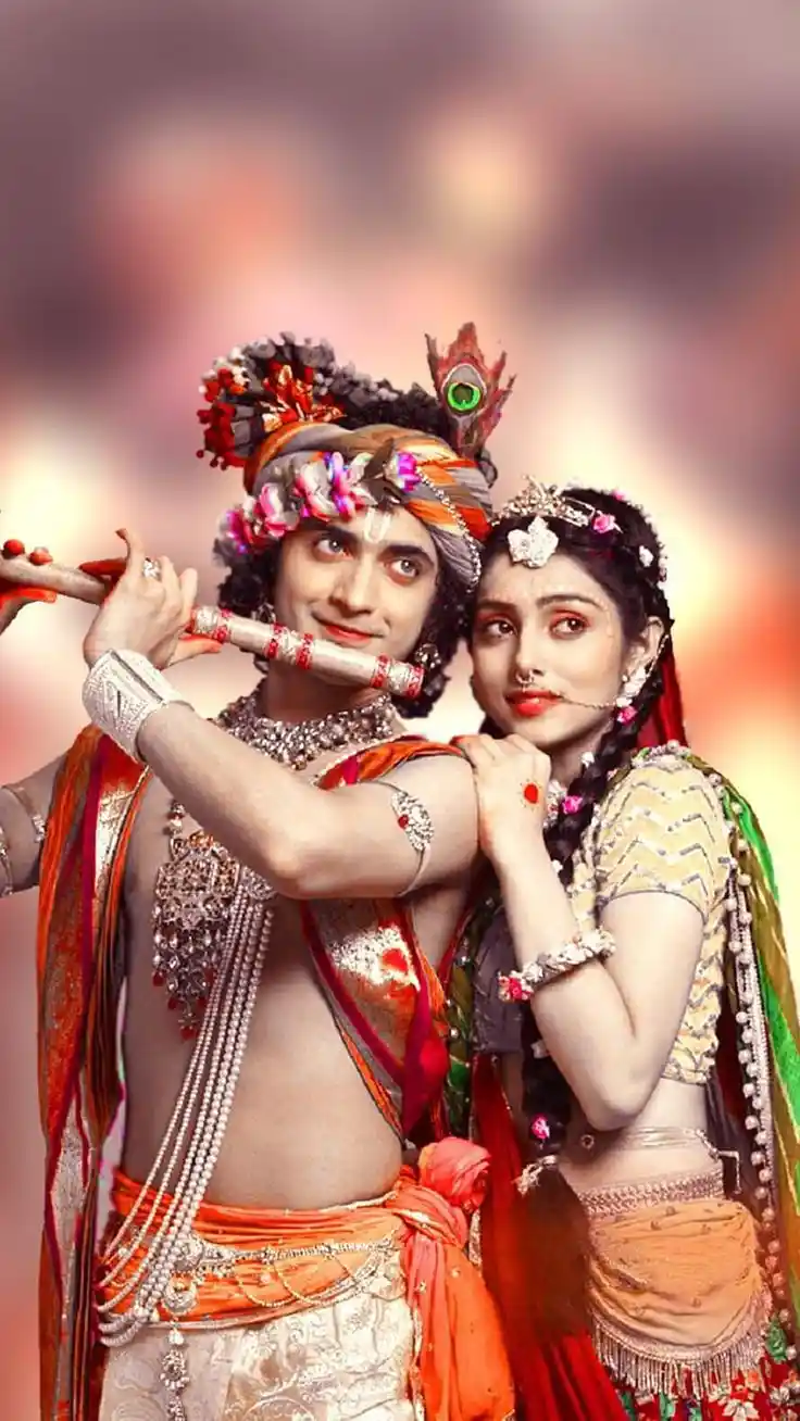 krishna radha cute images