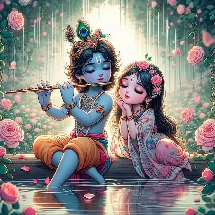 radha krishna jhula images hd