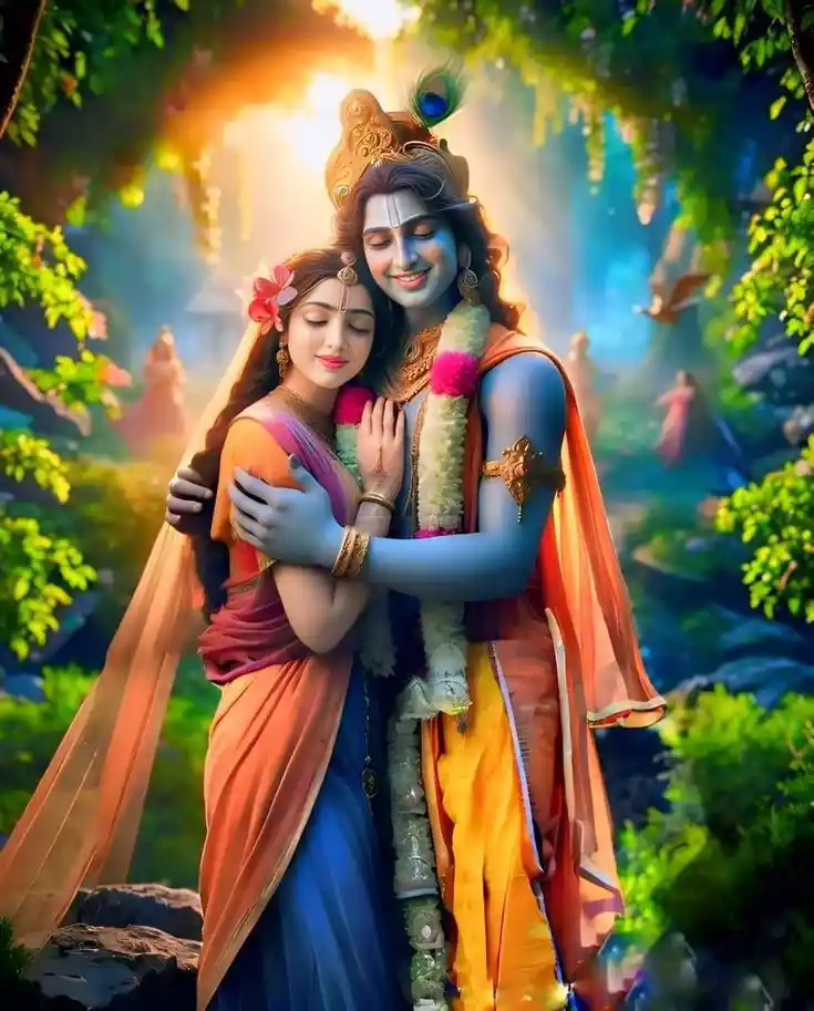 true love radha krishna kiss images