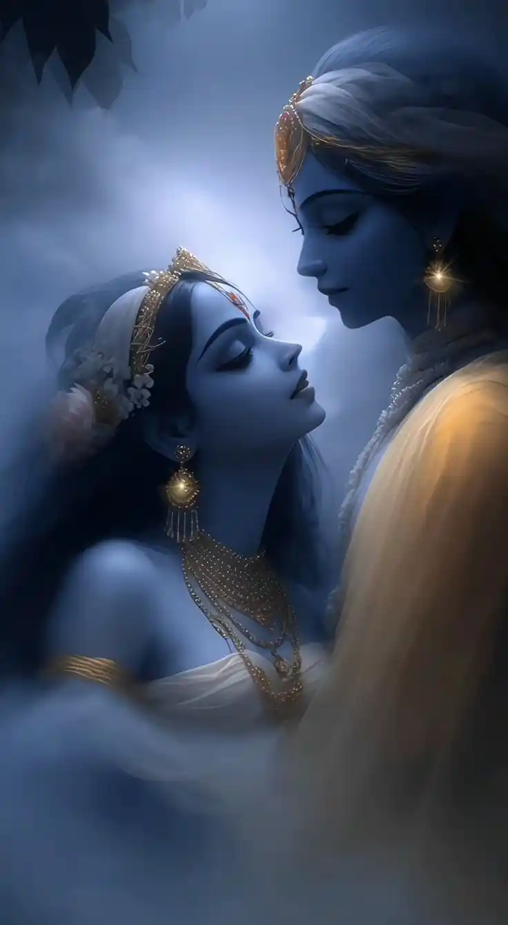 romantic radha krishna love images