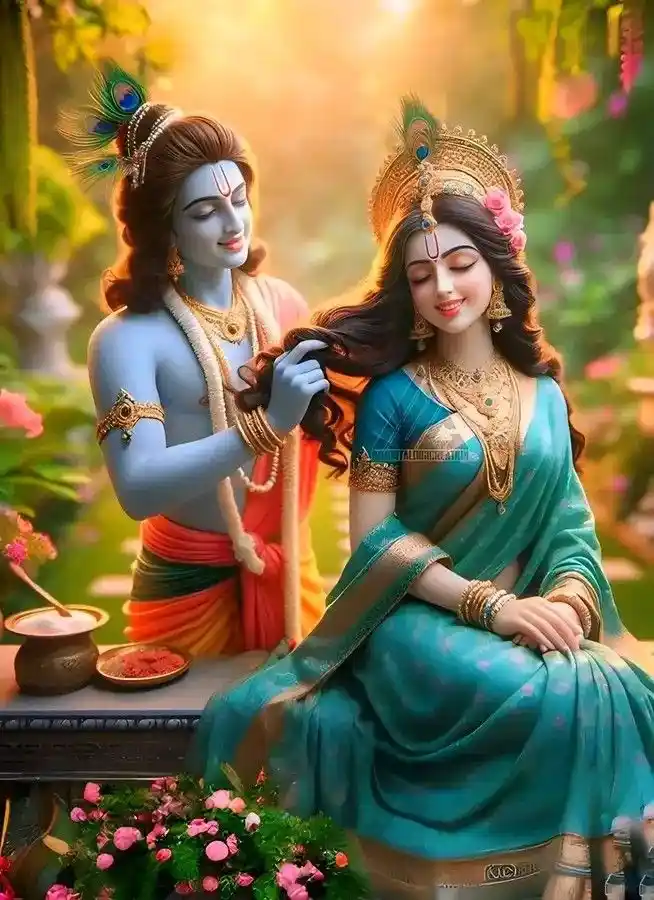 radha krishna suprabhat images