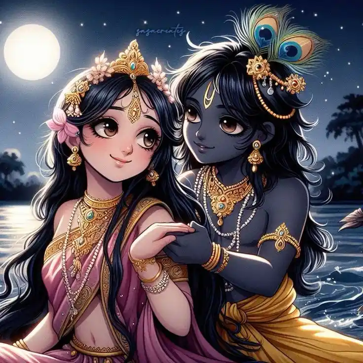 radha krishna crying images