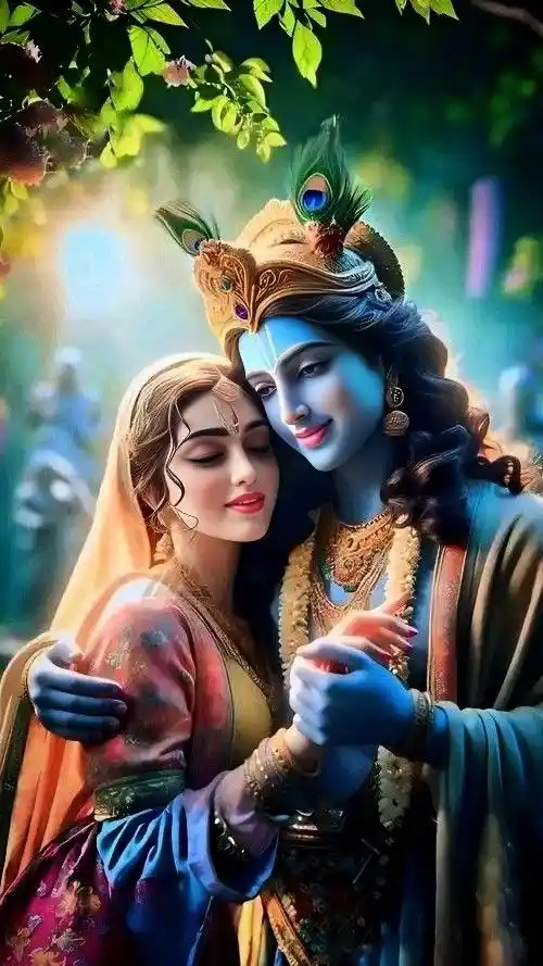 radha krishna morning image