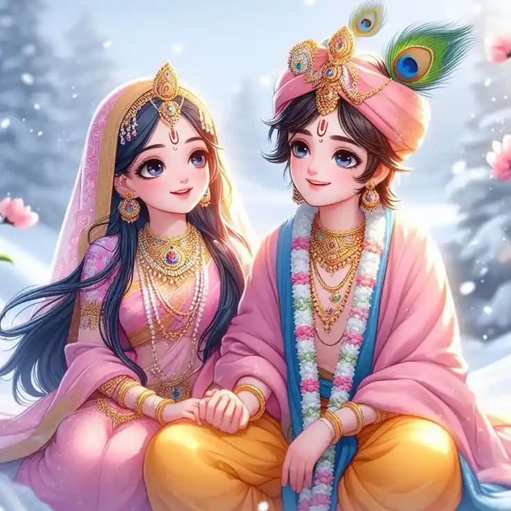 radha krishna mirror image