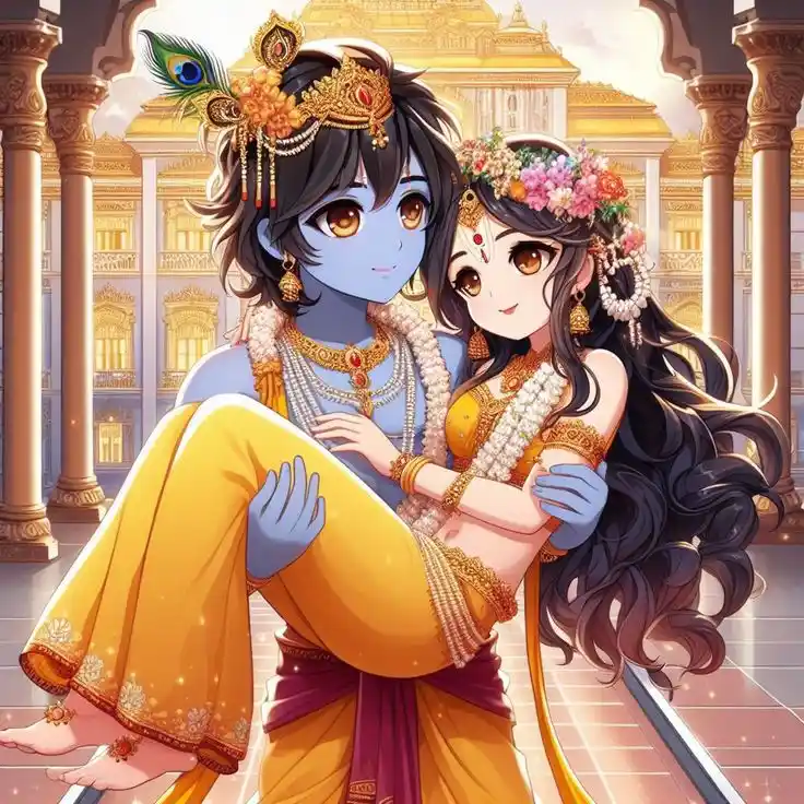 krishna and radha cartoon images
