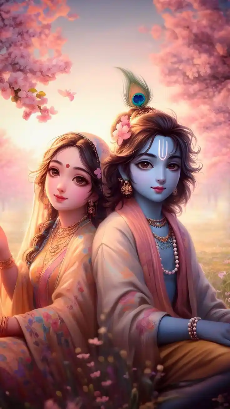 baby radha krishna cartoon images