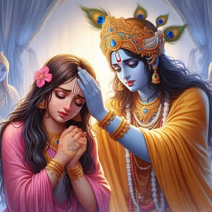 krishna radha sad images