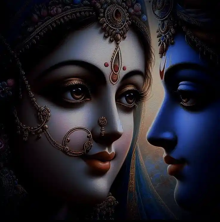 radha krishna love images good morning