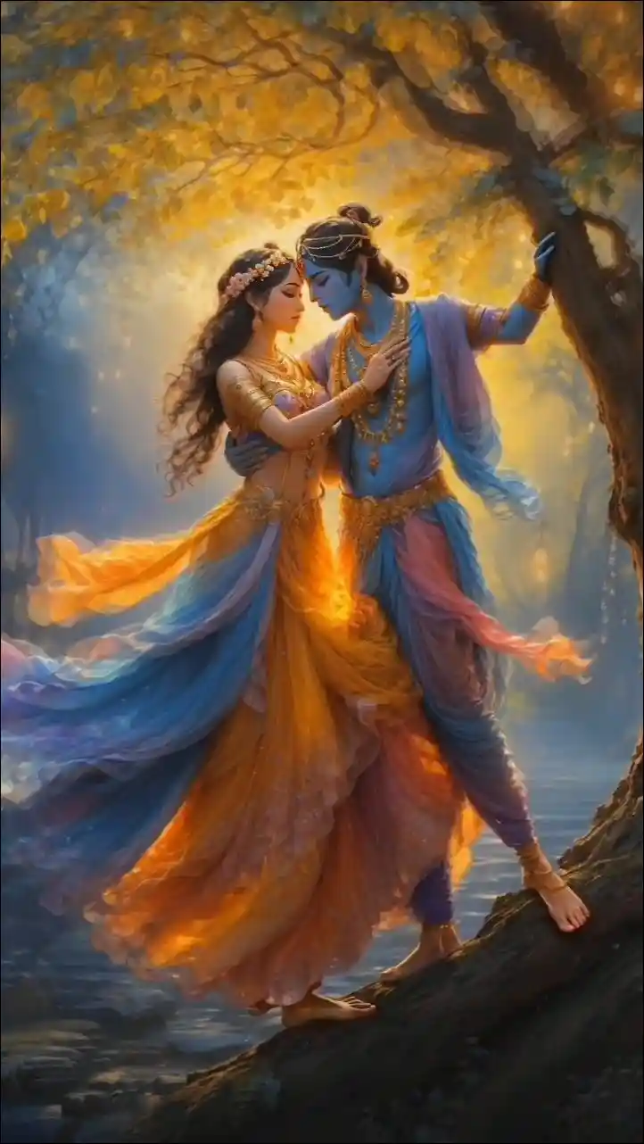 radha krishna with cow images