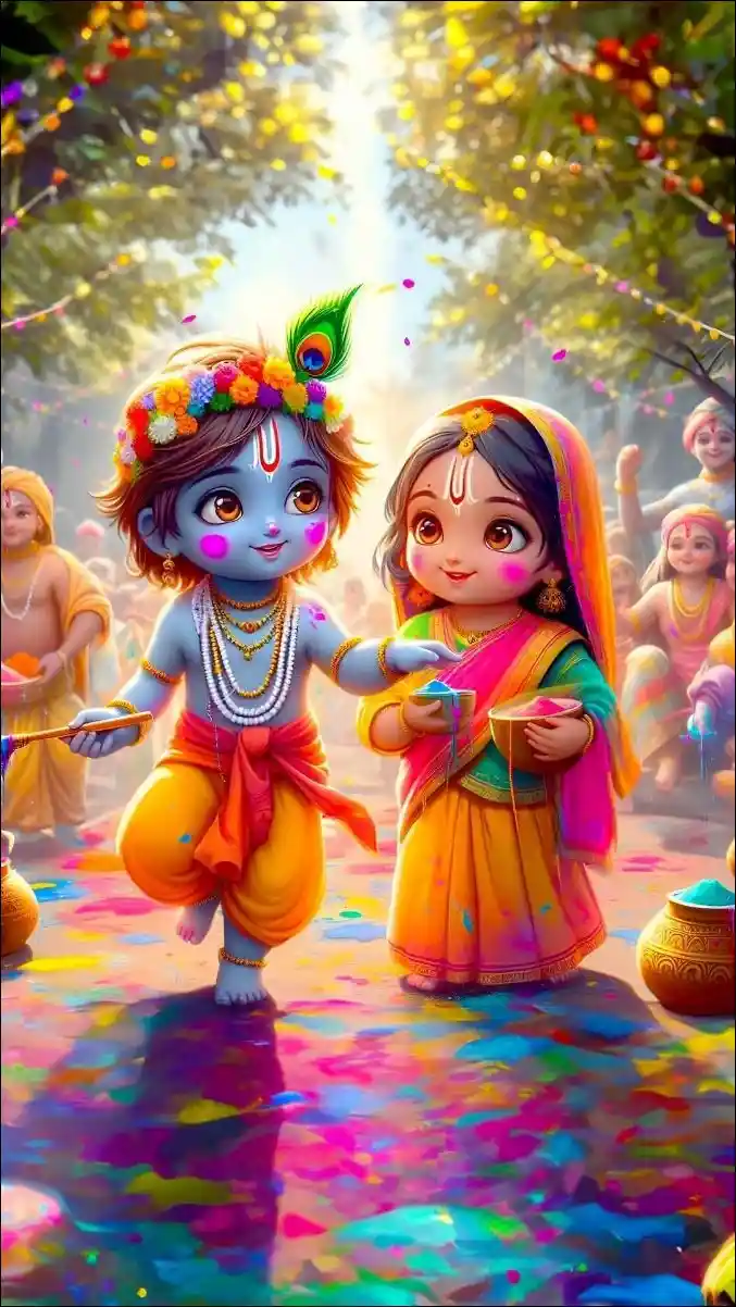krishna and radha good morning images