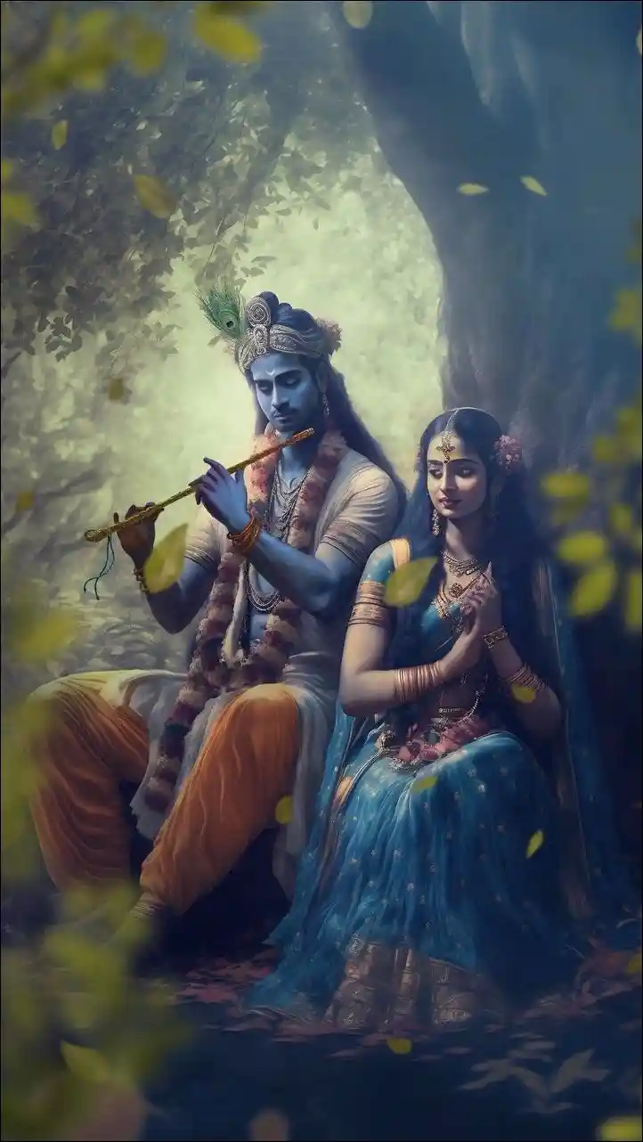 cute krishna radha images