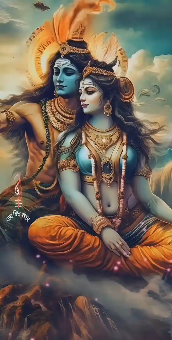 shiv parvati images real