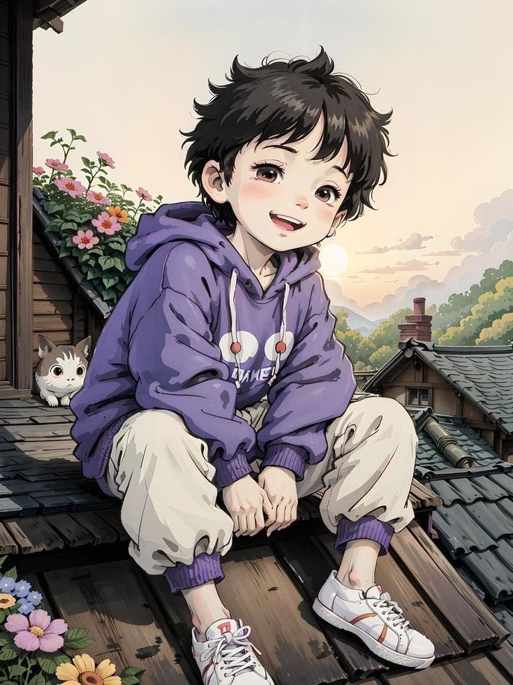 cartoon boys hair png stylish