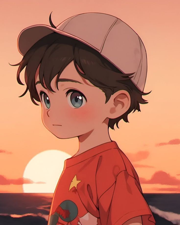 cartoon boy with stylish hair 