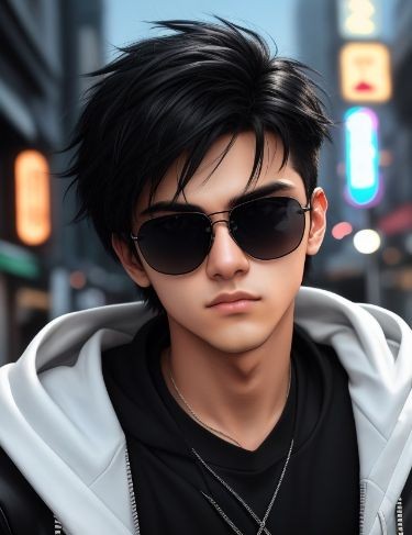 stylish boy pic in cartoon