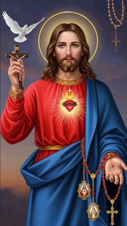 sacred heart holy card