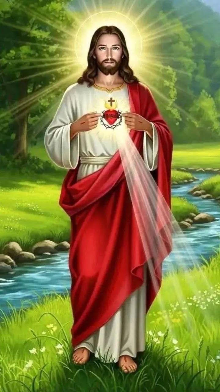 sacred heart burning heart image