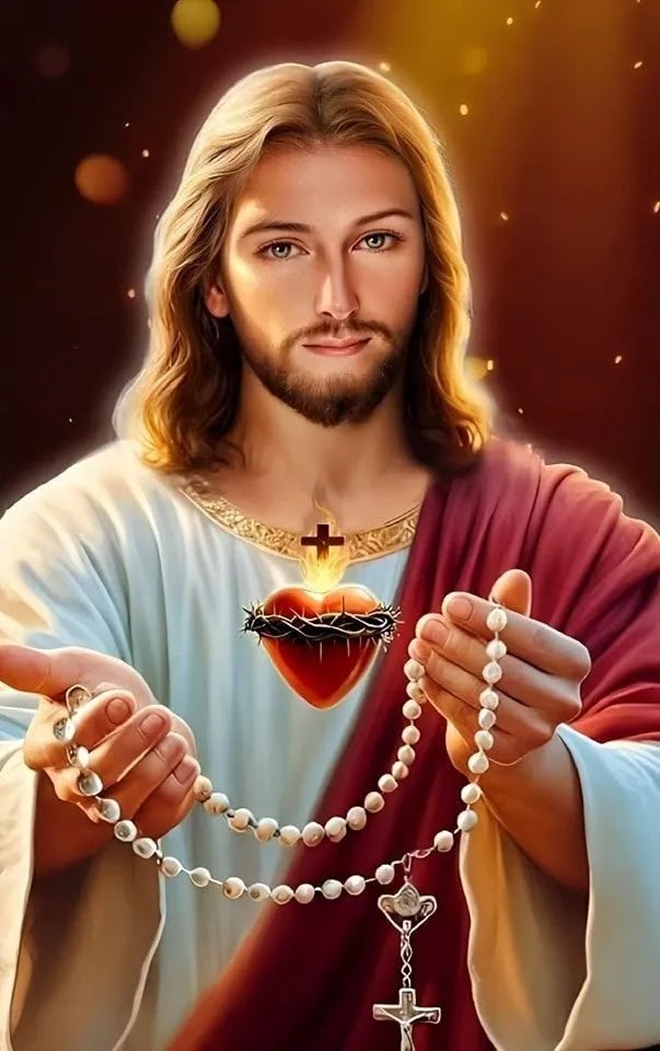 antique sacred heart jesus image