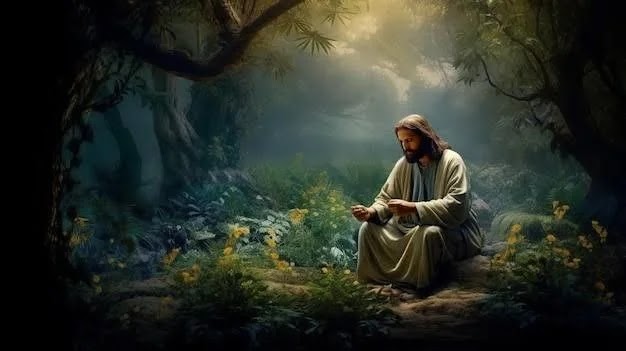 jesus prayer tears artwork