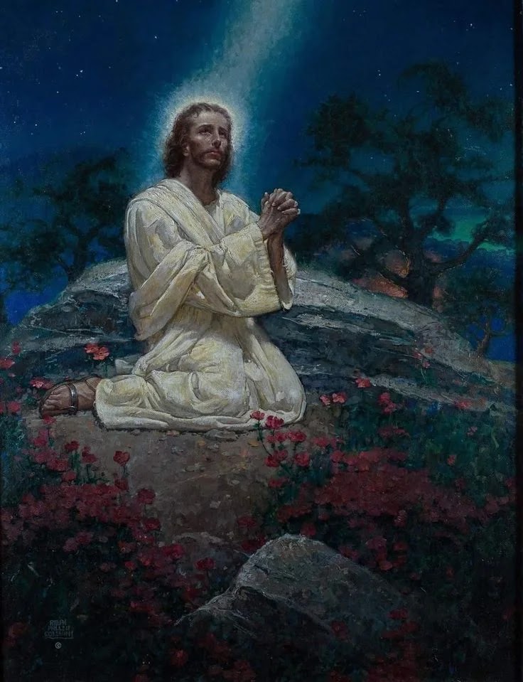 jesus garden prayer artwork