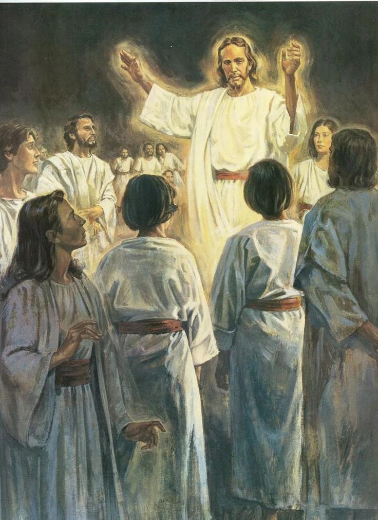 jesus lifting hands art