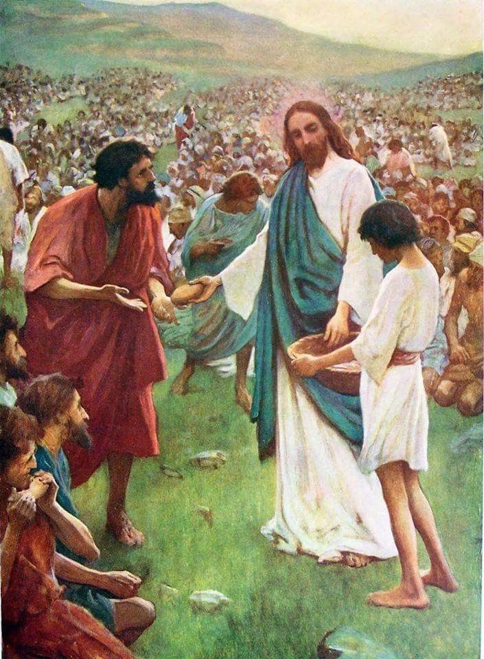 jesus blessing food art