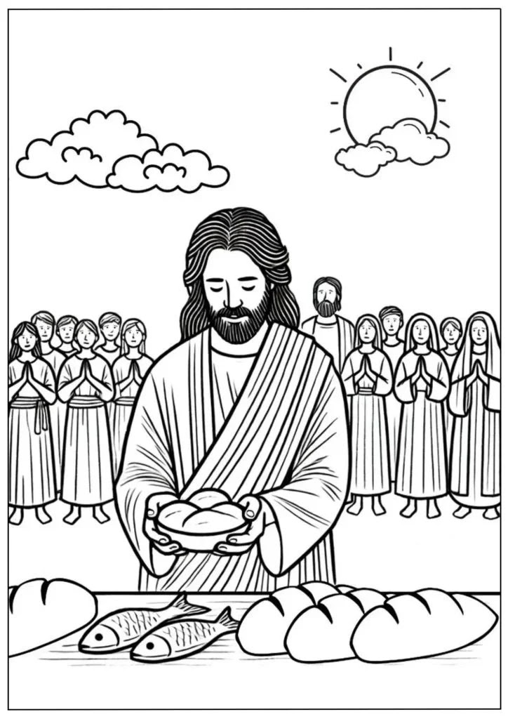 jesus teaching crowd art