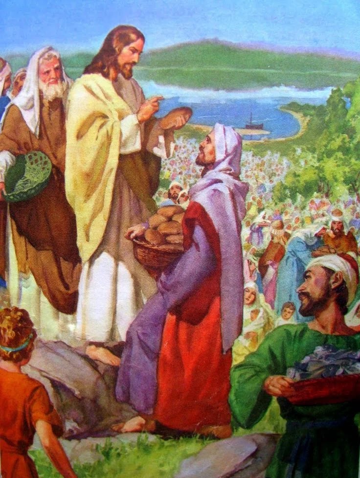 jesus picnic miracle art