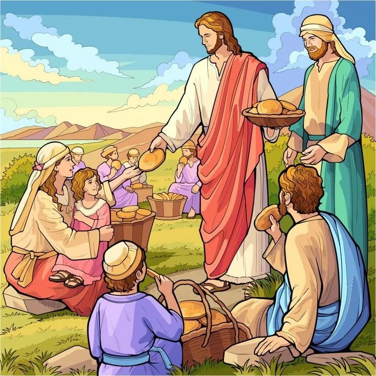 jesus miracle drawing