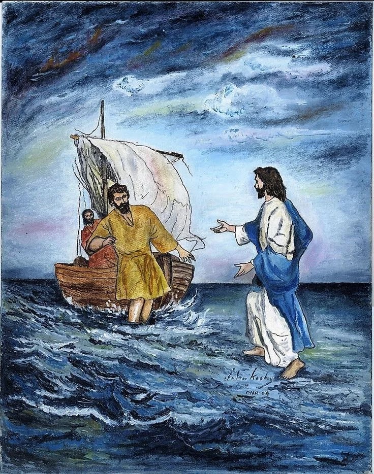 jesus saving peter picture