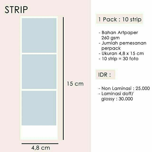 dimensions of a photo booth strip