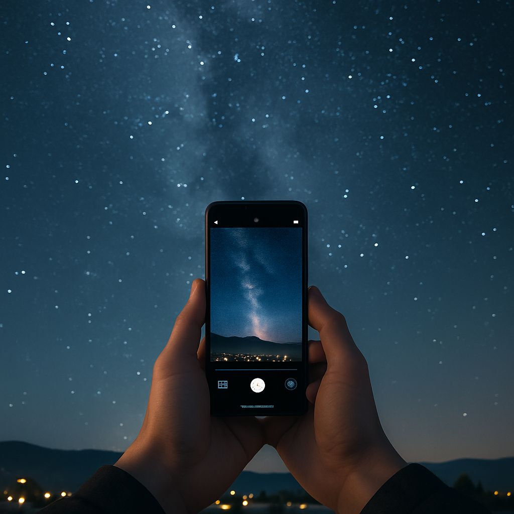 how to take a picture of the stars on iphone