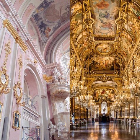 what part of the image above exhibits a rococo influence