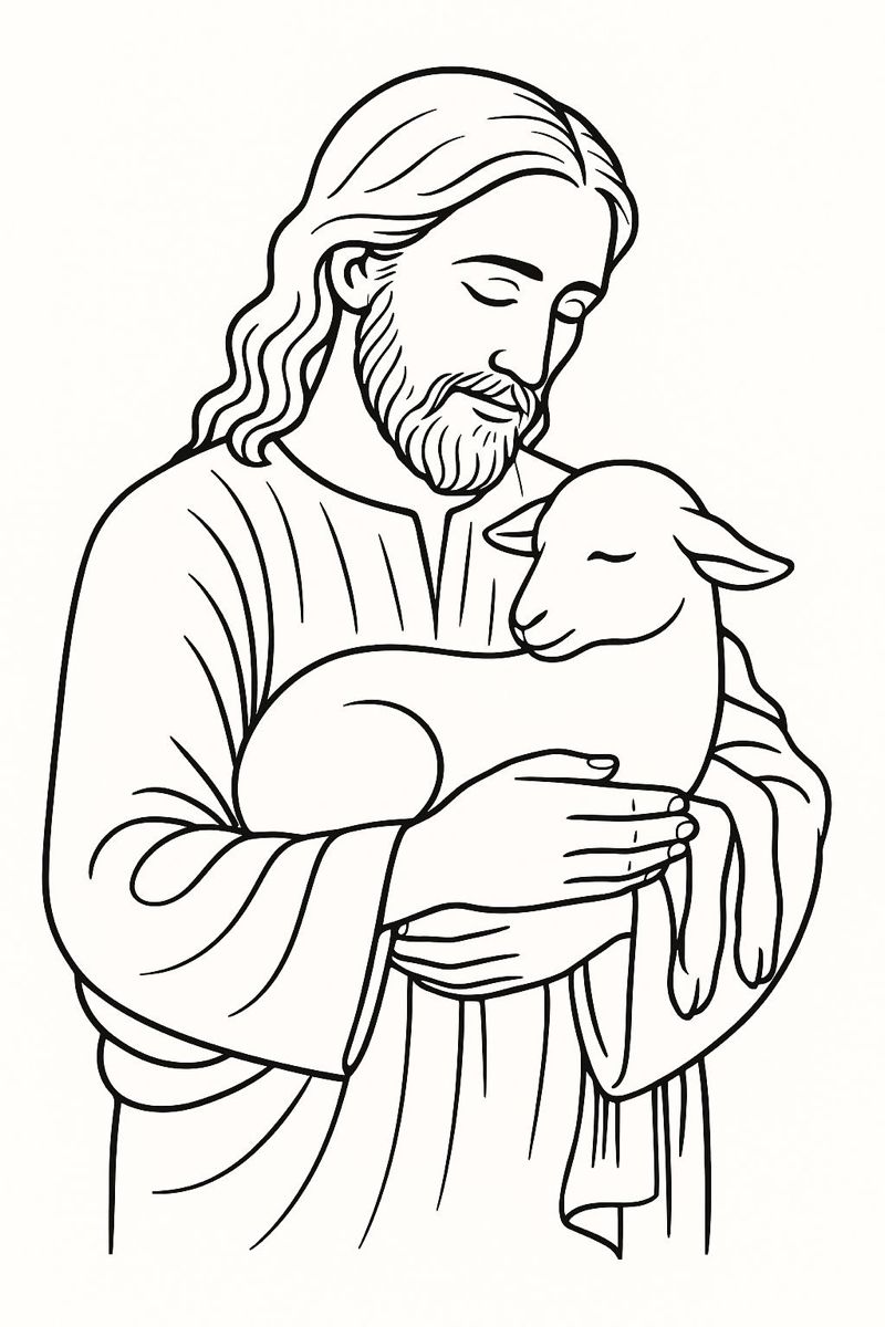 free coloring pictures of jesus