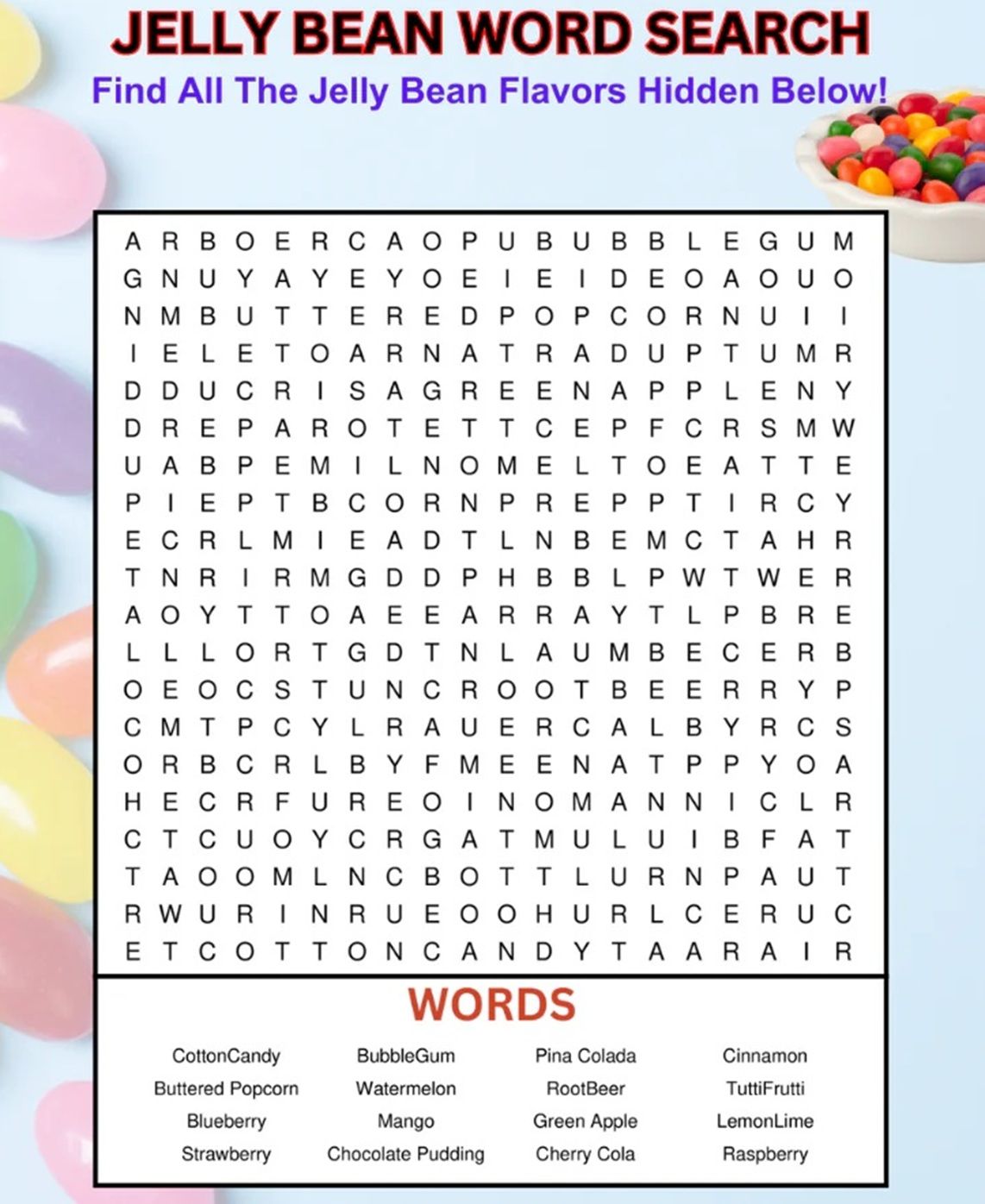 photo of a bean crossword