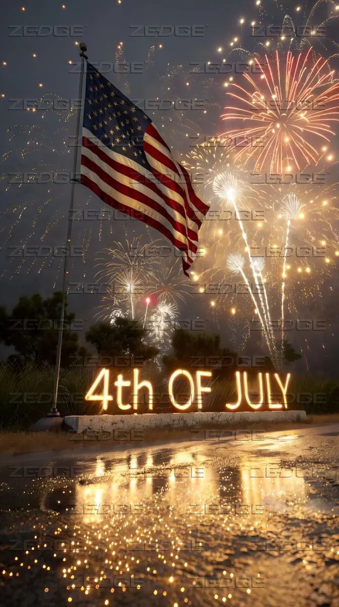 4th of july american flag pictures