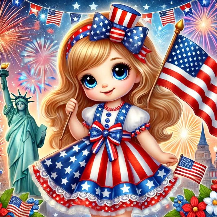 4th of july cartoon pictures