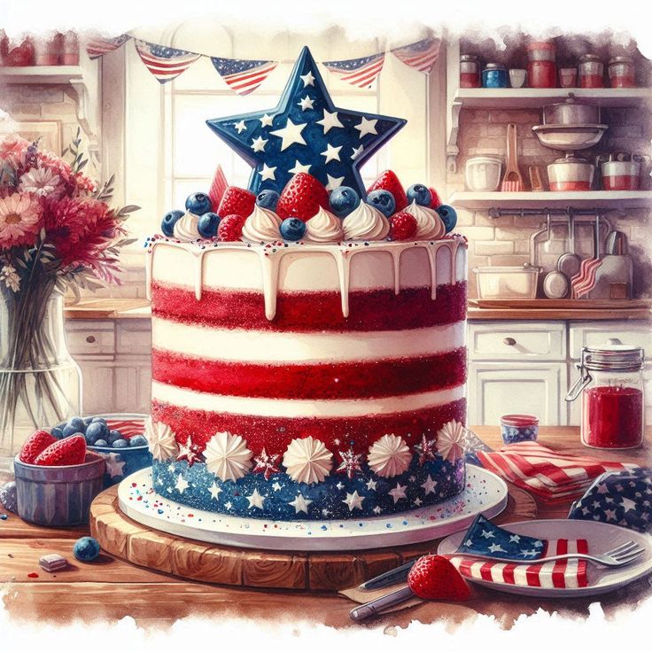images of 4th of july cakes