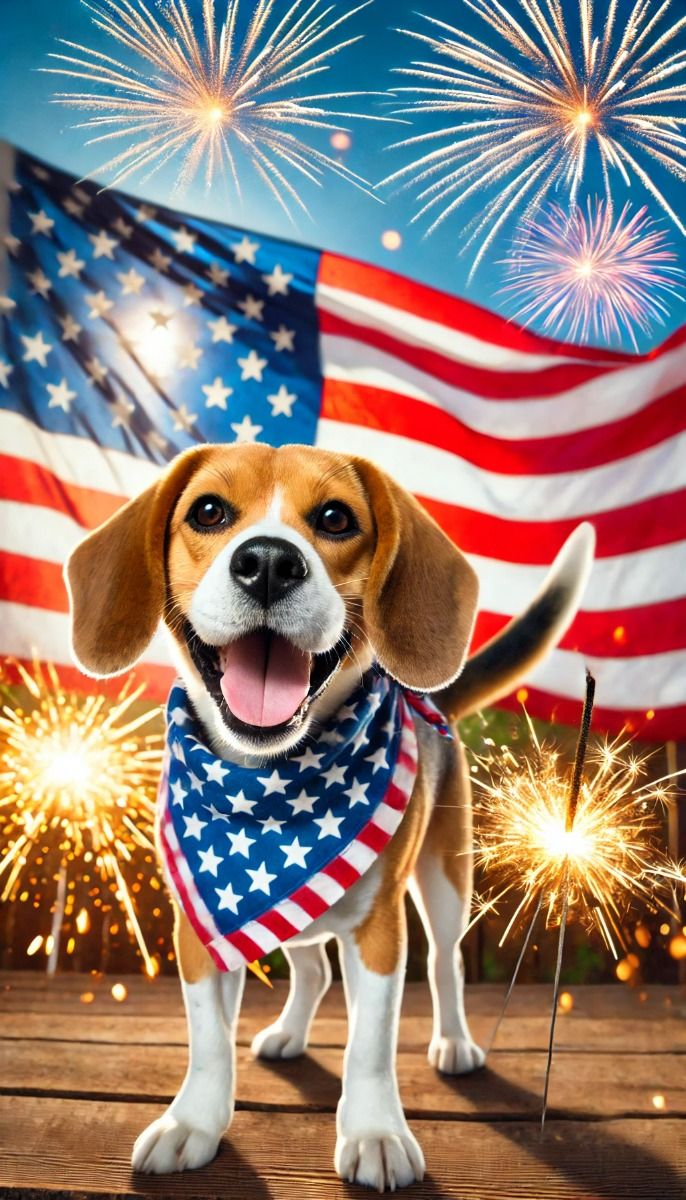 4th of july dog images