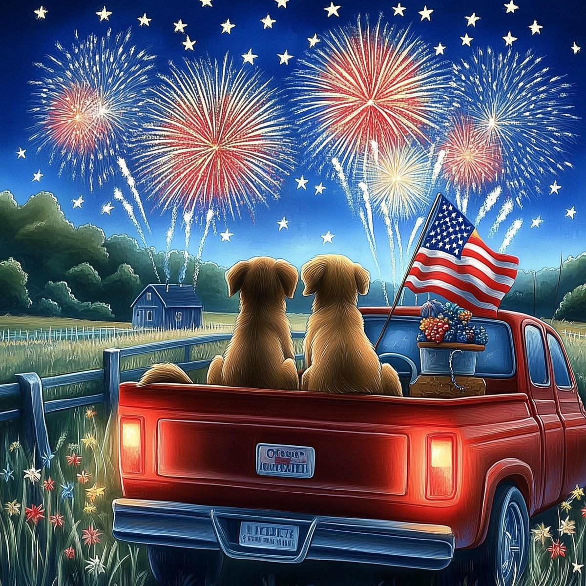 4th of july dogs images