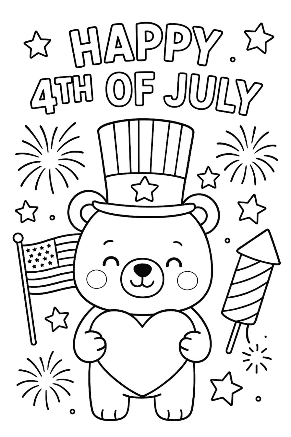 4th of july pictures to color
