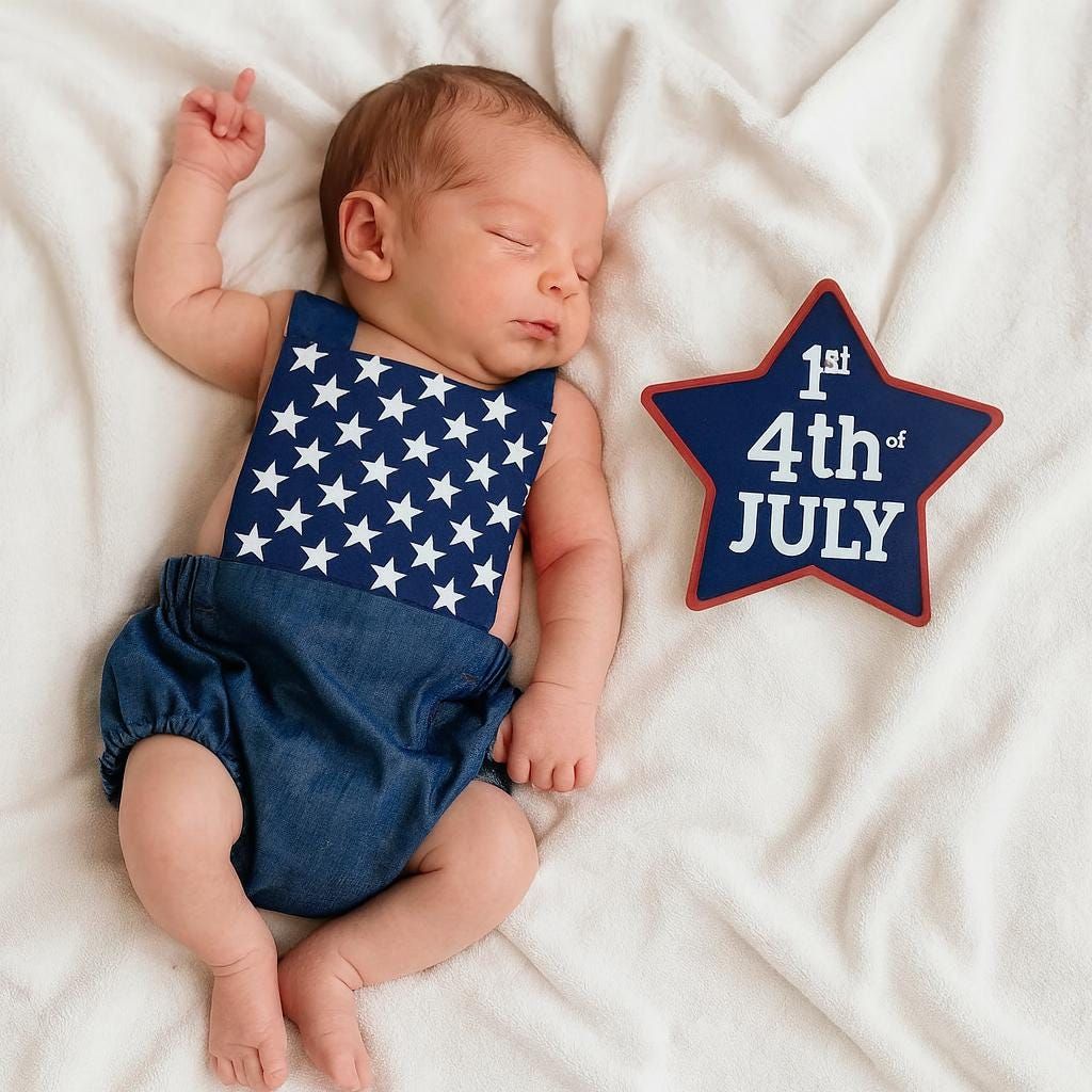 newborn 4th of july pictures
